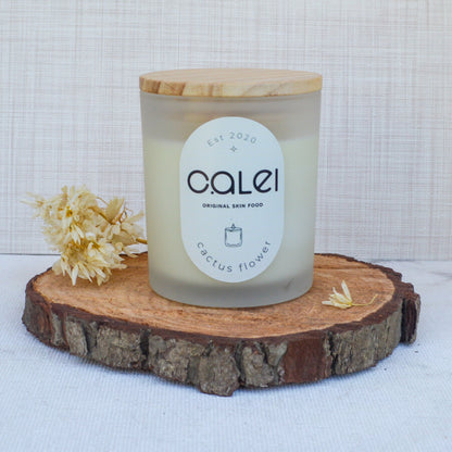 Vela Cactus Flower con tapa